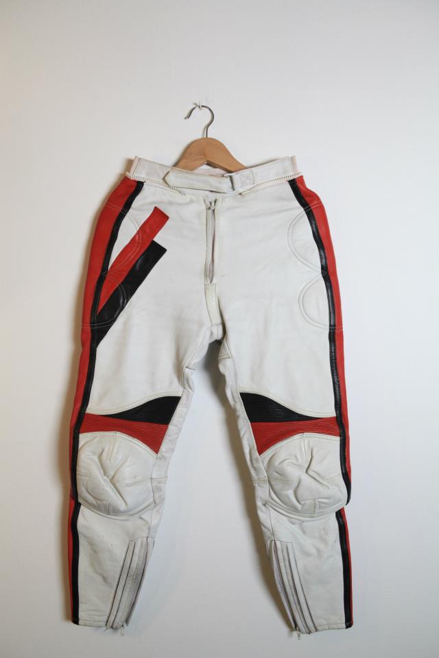 MOTORCYCLE PANTS DISTRESSED Leather Motorcycle Trousers Vintage Leather  Biker £100.00 - PicClick UK