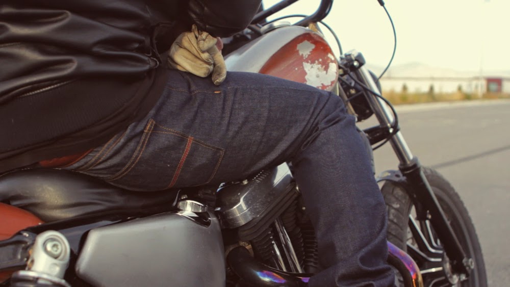 tobacco motorcycle jeans