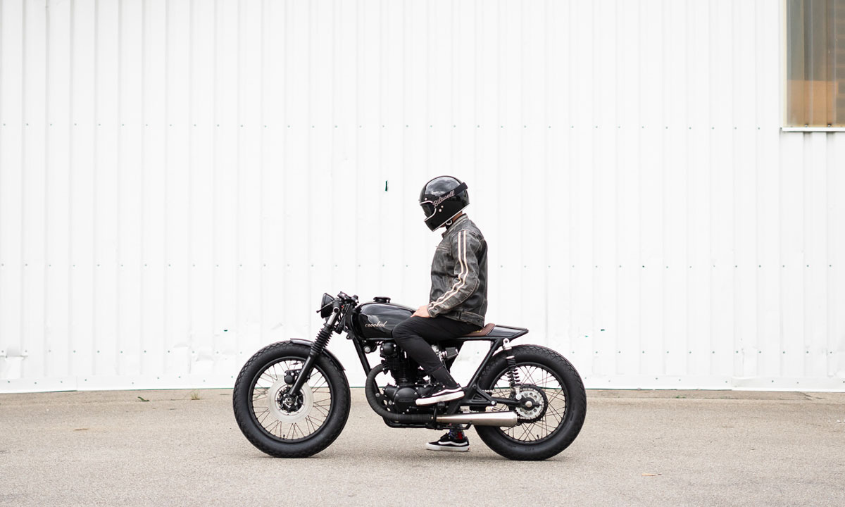 Crooked CB450 cafe racer